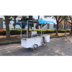 7 Speed Gear Disc Brake Stainless Steel Bike Food Cart