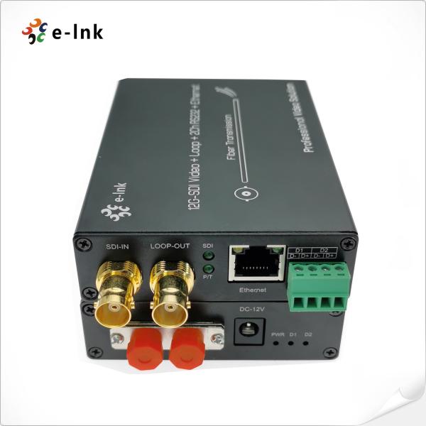 Buy 12G SDI Fiber Extender With 10/100/1000Mbps Ethernet  2 Channels Backward RS485 at wholesale prices