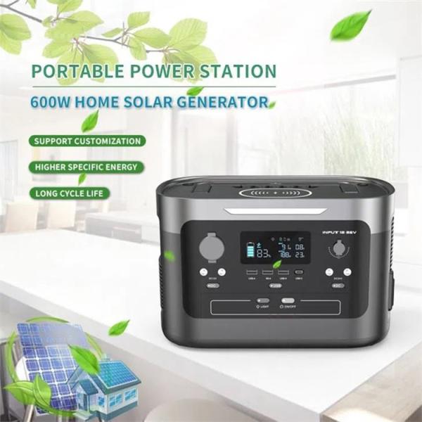600W Solar Portable Power Station Generator Phone High Capacity Bank Supply