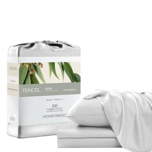 Plain Dyed Cotton Lyocell 300T Sheet Set Luxurious Softness for Your Wedding