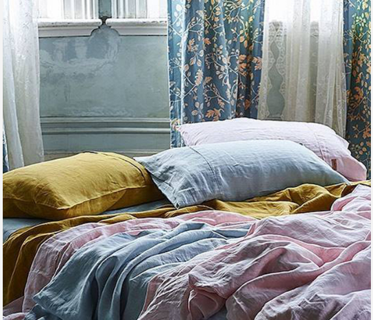 Pure Washed Linen Sheets Set European Flax Bedding Customizable and Can Be Customized