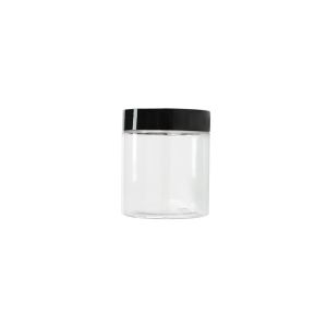 Clear Round Plastic Cosmetic Storage Pot With Lid
