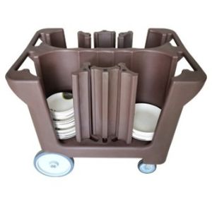 Restaurant Adjustable Dish Caddy Storage Carts Tableware Trolley