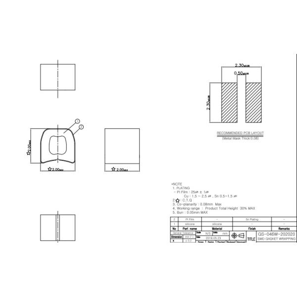 Buy 20mm SMD Gasket Elastic Recovery , Silicone Flat Round Rubber Gaskets at wholesale prices