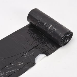 China 38X50 Black Trash Mil Individually Folded Hdpe Plastic Garbage Bag for B2B Purchasing on sale