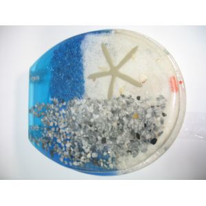 sea star shell poly resin toilet seat