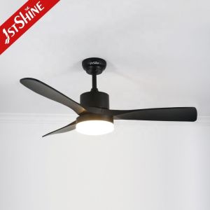 DC Motor LED Ceiling Fan with Remote and Black LED Lighting Switch Style WIFI