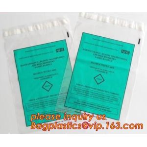 Biodegradable Biohazard Specimen Bag, Biohazard Specimen Transport Bag, Medical