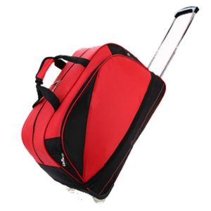 Quality Leisure Red Oxford Weekend Duffle Bag With Tie Rod for sale