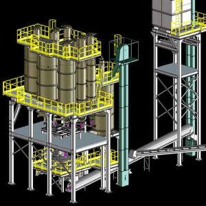 Economic Arrangement 60tpd Glass Batch Plant For Glass Bottle