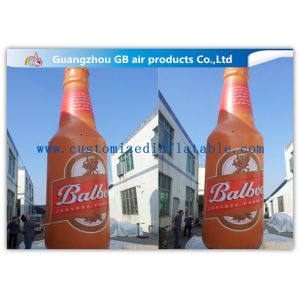 Customized Inflatable Wine Bottle , Outdoor Advertising Inflatable Beer Bottle