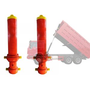 Lifting Hoist Dump Truck Hydraulic Cylinder Single Acting Chrome Telescopic