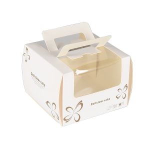 Quality Clear Handle Wedding Cake Favor Boxes With Transparent Window for sale