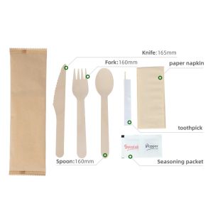 Custom Size Compostable Wooden Cutlery Disposable Wood 140mm Knife