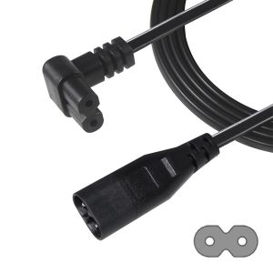 C8 Male to C7 Female 0.8m Power Cord 18AWG PVC ROHS Certified