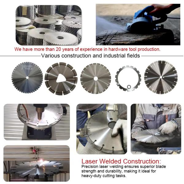 Soff Cut Laser Welded 6 Inch Diamond Saw Blades For Green Concrete Cutting