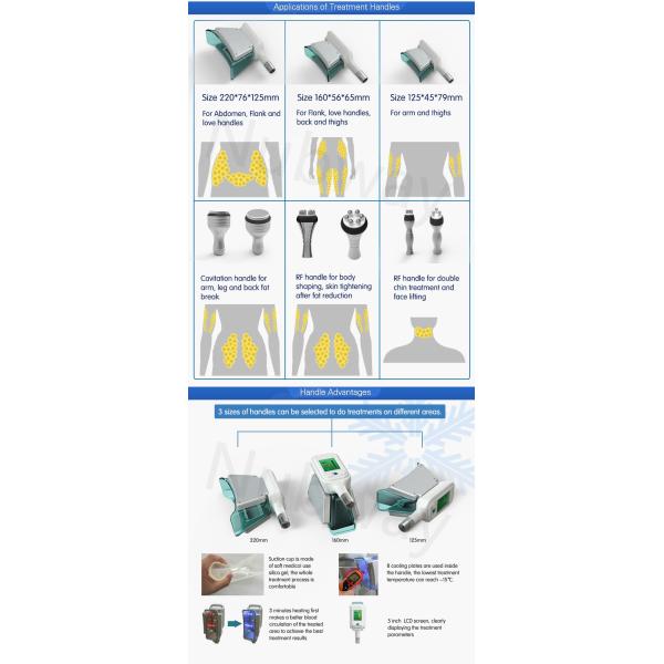 Cryo+ vacuum+ RF + Cavitation multifunctional machine for body slimming and weight loss, skin rejuvenation