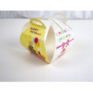 Birthday Cake Colored Cardboard Cake Box Cupcake Boxes - CUSTOM SIZES