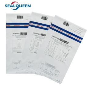 China Plastic Security Bag Transparent Tamper Evident Courier Deposit Packing Bag on sale