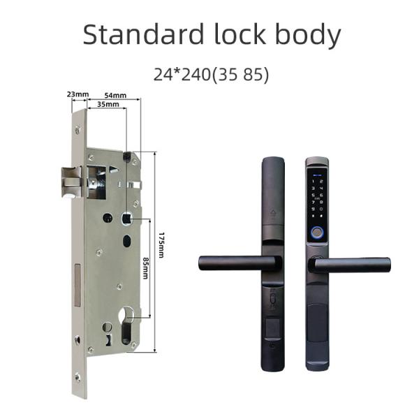 Sliver Digital Door Lock Sliding Door Smart Lock For Modern Office