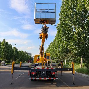 27m Remote control crane bucket lift aerial work platform truck elevator for
