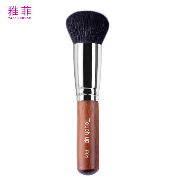 Buy F01 Soft  Goat Animal Hair Makeup Brushes Dyed Black Round Head Powder Blush Brush at wholesale prices