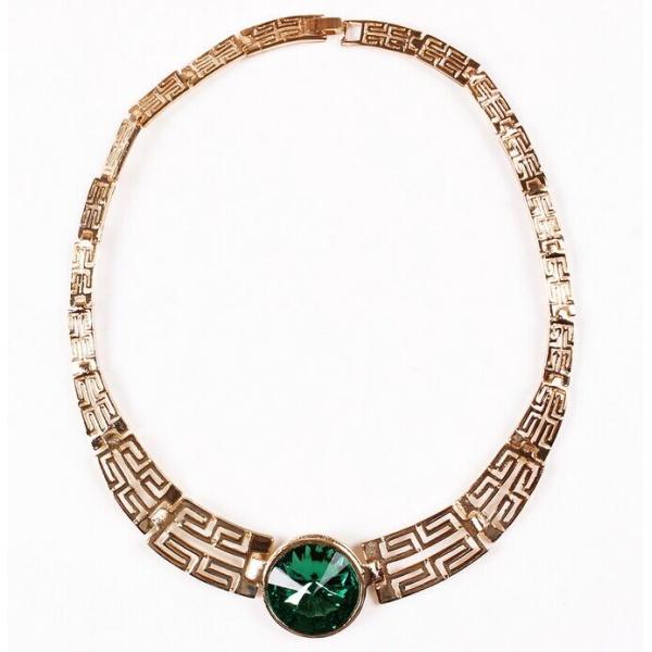 Buy Retro exaggerated personality gem hollow alloy necklace at wholesale prices