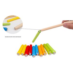 Wooden Bug Catching Game 5 Worms 1 Wooden Toys Accessories Montessori Educationa