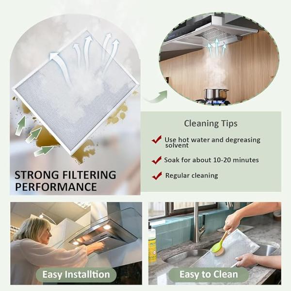 Oil Mist Washable Aluminum Mesh Panel Air Filter Customized Size