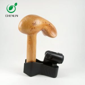 Carving Cat Wooden Umbrella Handle No Burrs SGS Certificated