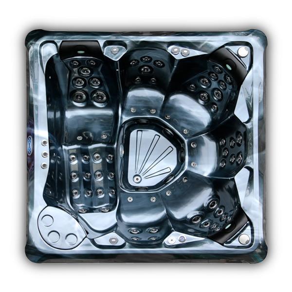 5 Person Deluxe Outdoor Hot Tub Spa With Premium Lighting And A Backlit