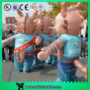 2m Inflatable Dragon Cartoon Walking Dragon Costume For Promotion