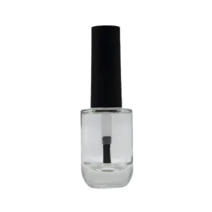 China Smooth Surface Round Nail Polish Bottle With Glass Body Material on sale