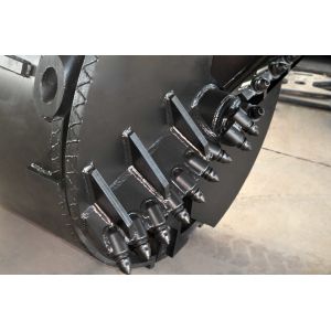 3000mm Rig Rock Drilling Bucket Small Bullet Teeth Welding