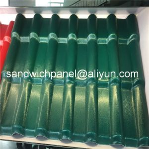 960mm orange color luxury ASA glazed roof tile with 2.8mm for residential area