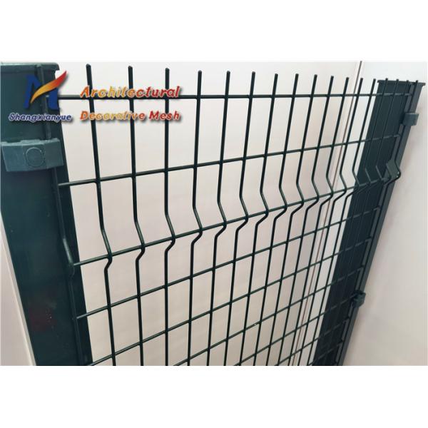 Yellow Metal Wire Mesh Fence 50mm 200mm 3d Curved Backyard Peach Post