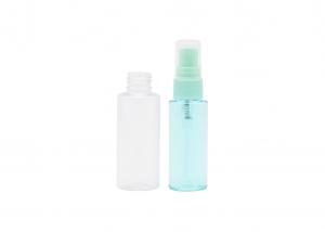 China Plastic PET Cosmetic Spray Bottle Light Blue Clear Empty Alcohol 50Ml 60ML on sale