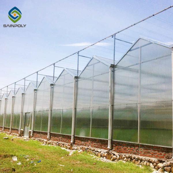 Buy 120km/H Multi Span Polycarbonate Greenhouse With Irrigation System at wholesale prices