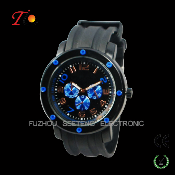 Better quality cool big face and color customized dial silicone watches men for sport