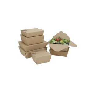 Eco-Friendly Paper Lunch Box with Customizable Design Options