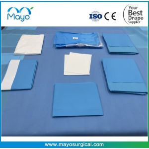 Surgical Obstetrics Drape Pack With Fluid Collection Pouch And Leggings