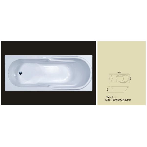 Buy Acrylic bathtub, simple bathtub, common bathtub,sanitary ware, bathroom bath tub HDL-03 at wholesale prices