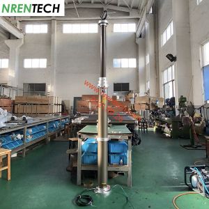 4.5m pneumatic telescoping mast for mobile CCTV vehicle-inside CCTV wires