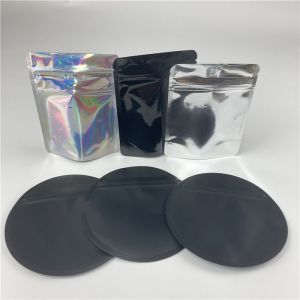 Hologram Plastic Pouches Packaging Stand Up Zipper Bag Childproof
