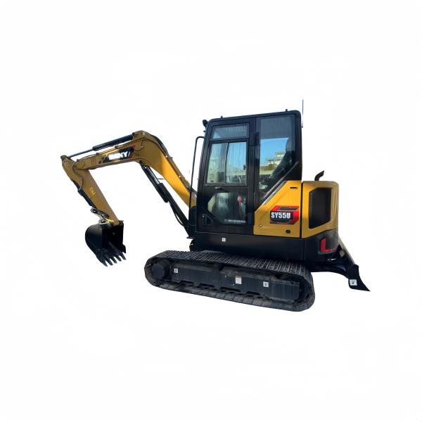 4JG1-NABGB-04-C2 Engine Type Used SANY SY55U 5 Ton Mini Excavator for Constructi
