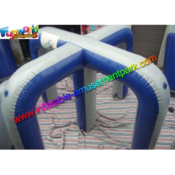 Customized Blue Inflatable Paintball Arena Obstacle Game For Shooting Sport