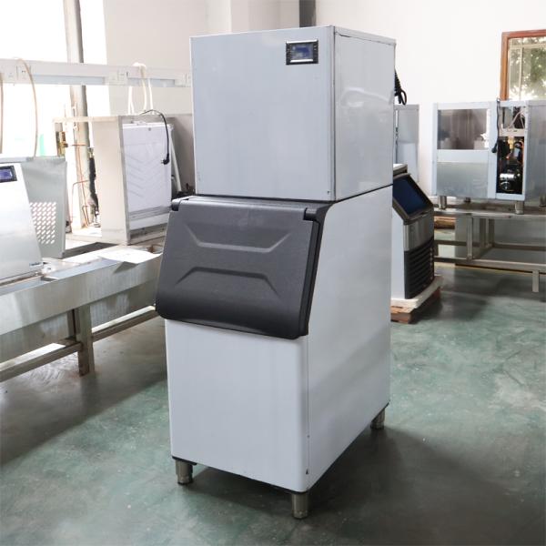 300kg/24h Output Cube Ice Maker Stainless Steel Suitable for Alcoholic Beverages