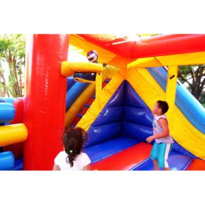 7in1 kids Despicable Me minion bounce house with basketball hoop N obstacles