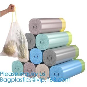 Quality Sugarcane Pulp Bagasse Cassava Biodegradable Packing Freezer Food Fruit Shopping Bag, Home Compostable Garbage Bag for sale