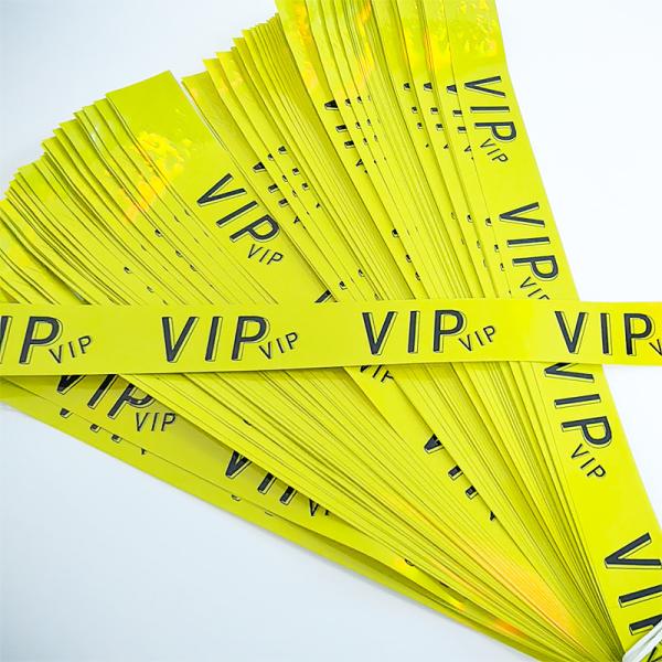 Buy Temperature Resistant Colored Paper Wristbands For Events Waterproof at wholesale prices